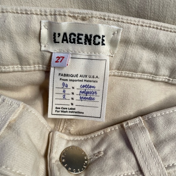 L’Agence Margot Jeans Skinny Beige High Rise Size 27 - Picture 3 of 6